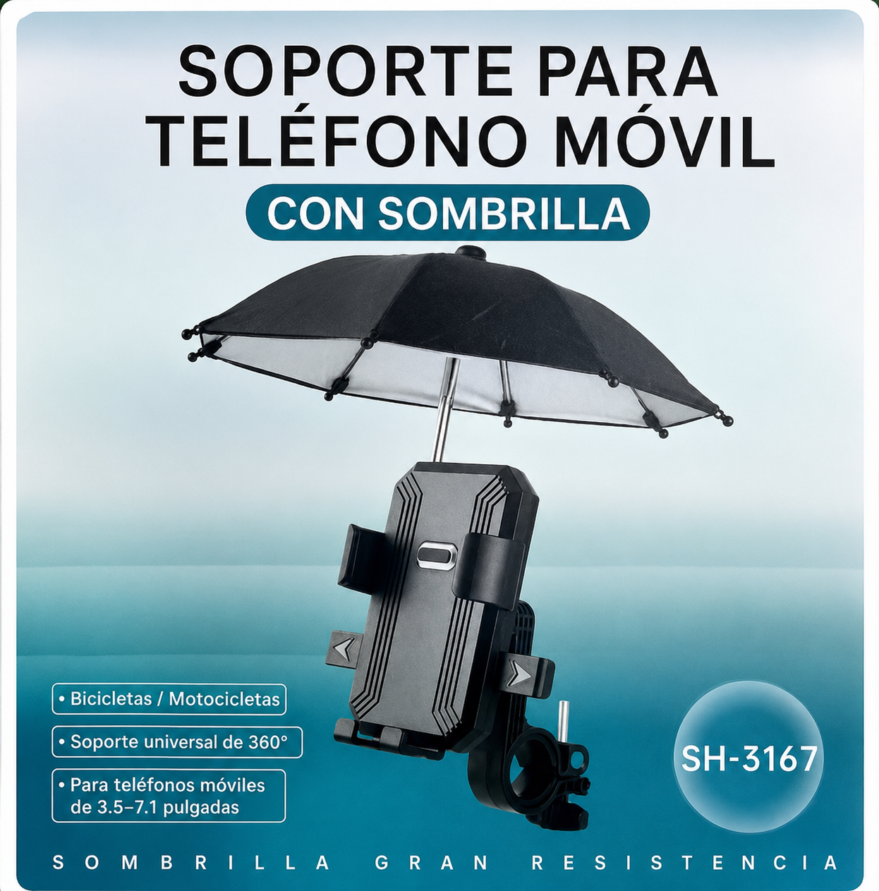 SOPORTE PARA CELULARES CON SOMBRILLA