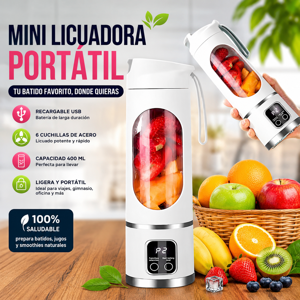 NutriGo Max™ - MINI LICUADORA PORTATIL