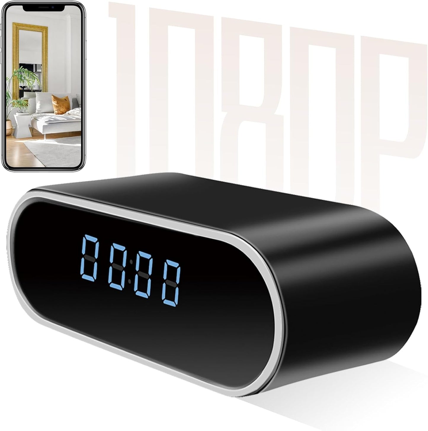 📷 Mini Cámara Espía Reloj WiFi HD | Visión Nocturna + Detección de Movimiento