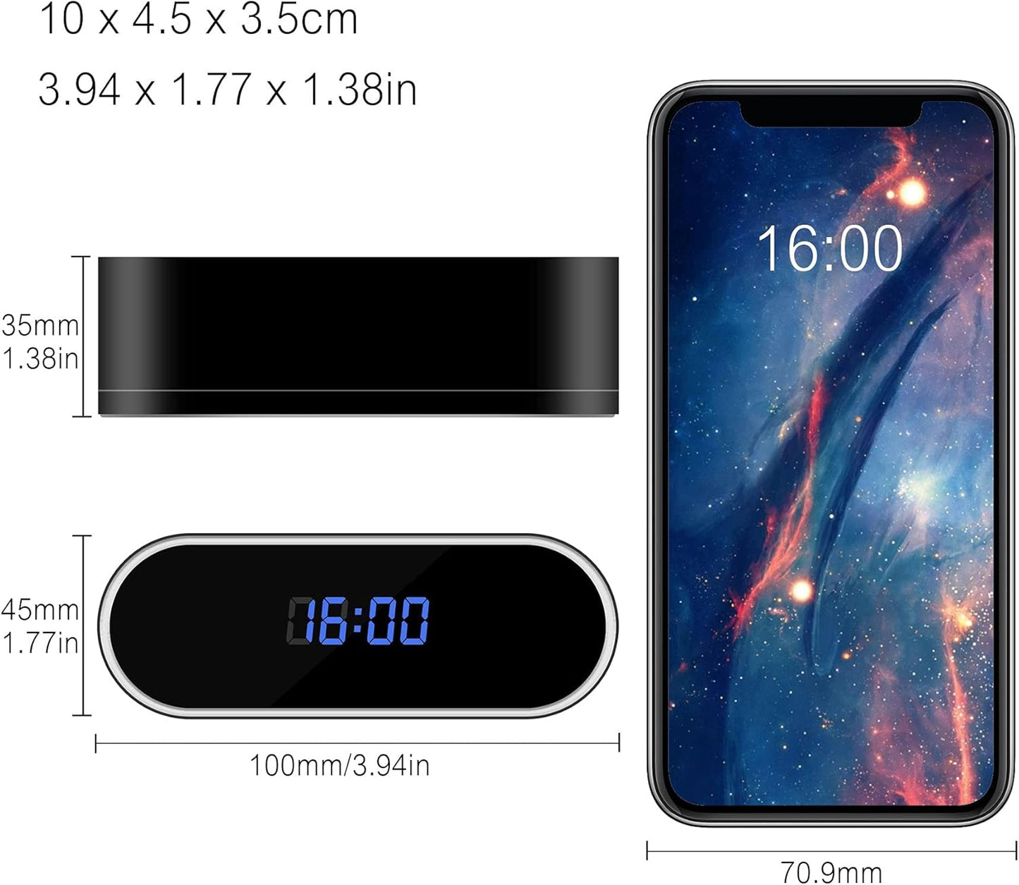 📷 Mini Cámara Espía Reloj WiFi HD | Visión Nocturna + Detección de Movimiento