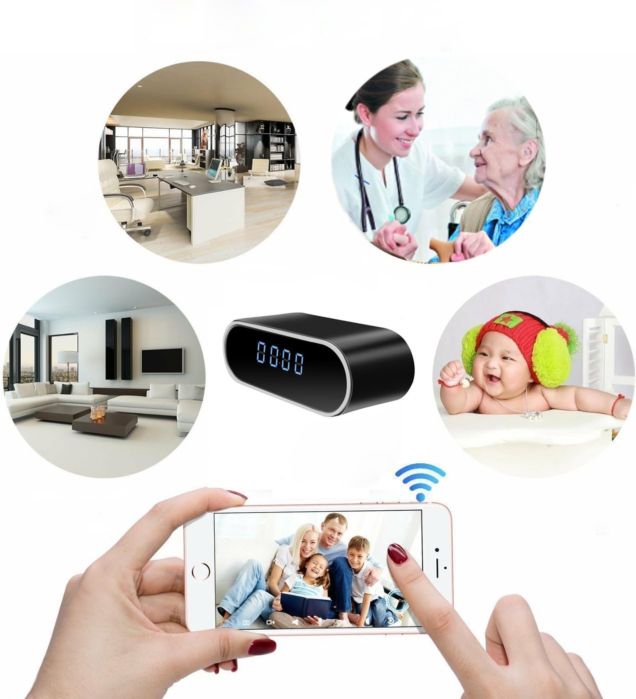📷 Mini Cámara Espía Reloj WiFi HD | Visión Nocturna + Detección de Movimiento
